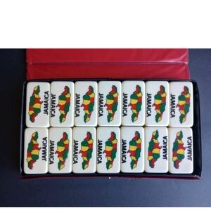 Vintage Jamaica Set Of 28 Dominoes Double Six